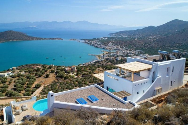 Schisma Eloundas Kreta, Schisma Eloundas: Luxusvilla im Kykladenstil mit unverbautem Meerblick zu verkaufen Haus kaufen